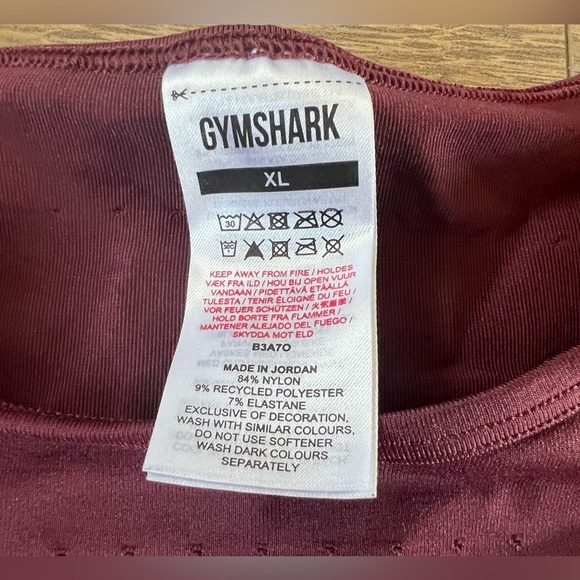 GymShark SWEAT SEAMLESS MIDI TANK SZ XL Baked Maroon - Picture 4 of 4